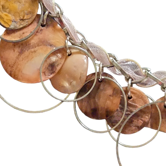 Beautiful Handmade Circles Lace Chain Necklace - Picture 2 of 3